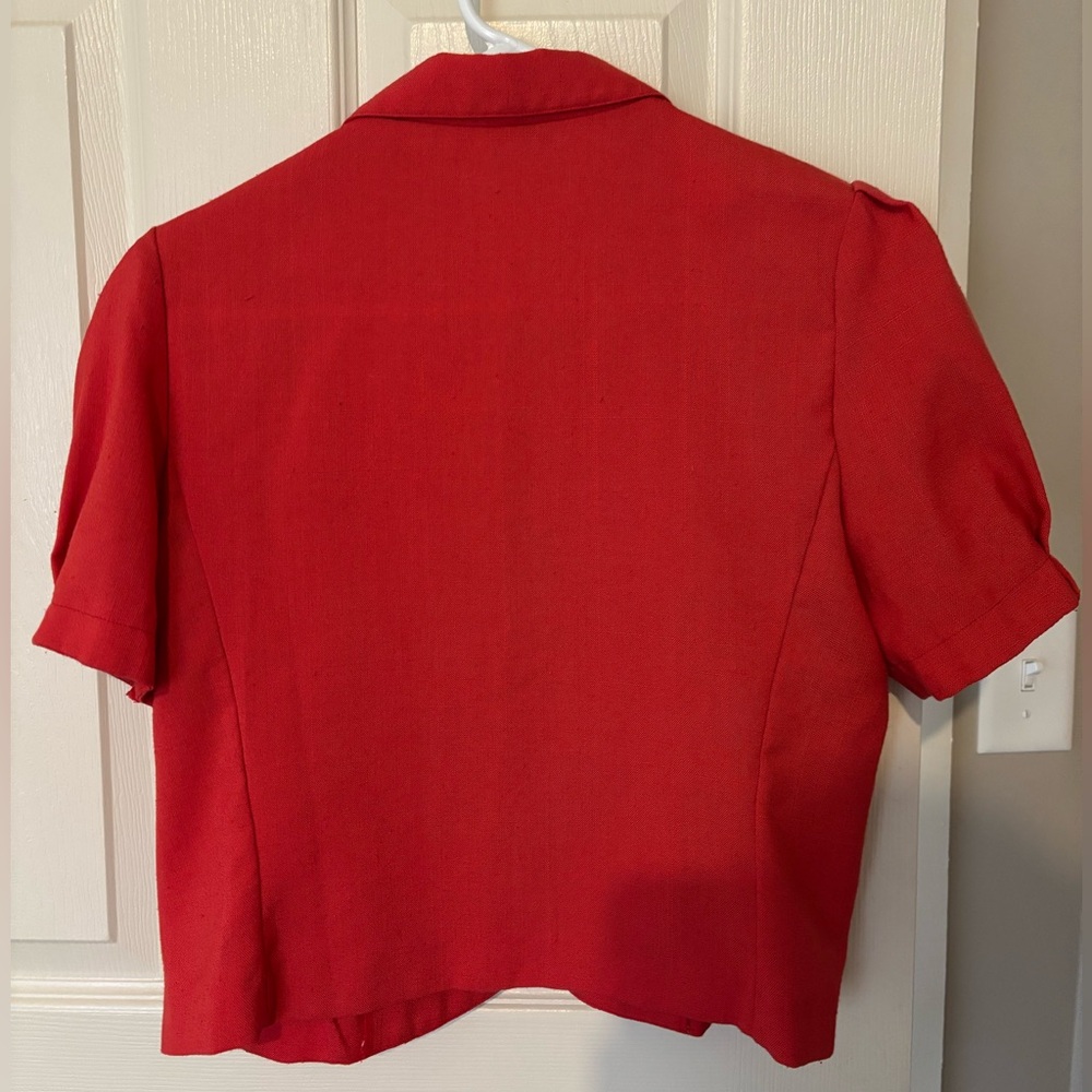 Vintage red blazer, size M - Picture 2 of 11